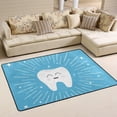 thumbnail image 2 of SKYSONIC Healthy Smiling Tooth Lightweight Carpet Mats Area Soft Rugs Floor Mat Doormat Decoration for Rooms Entrance 36x24 inches, 2 of 6
