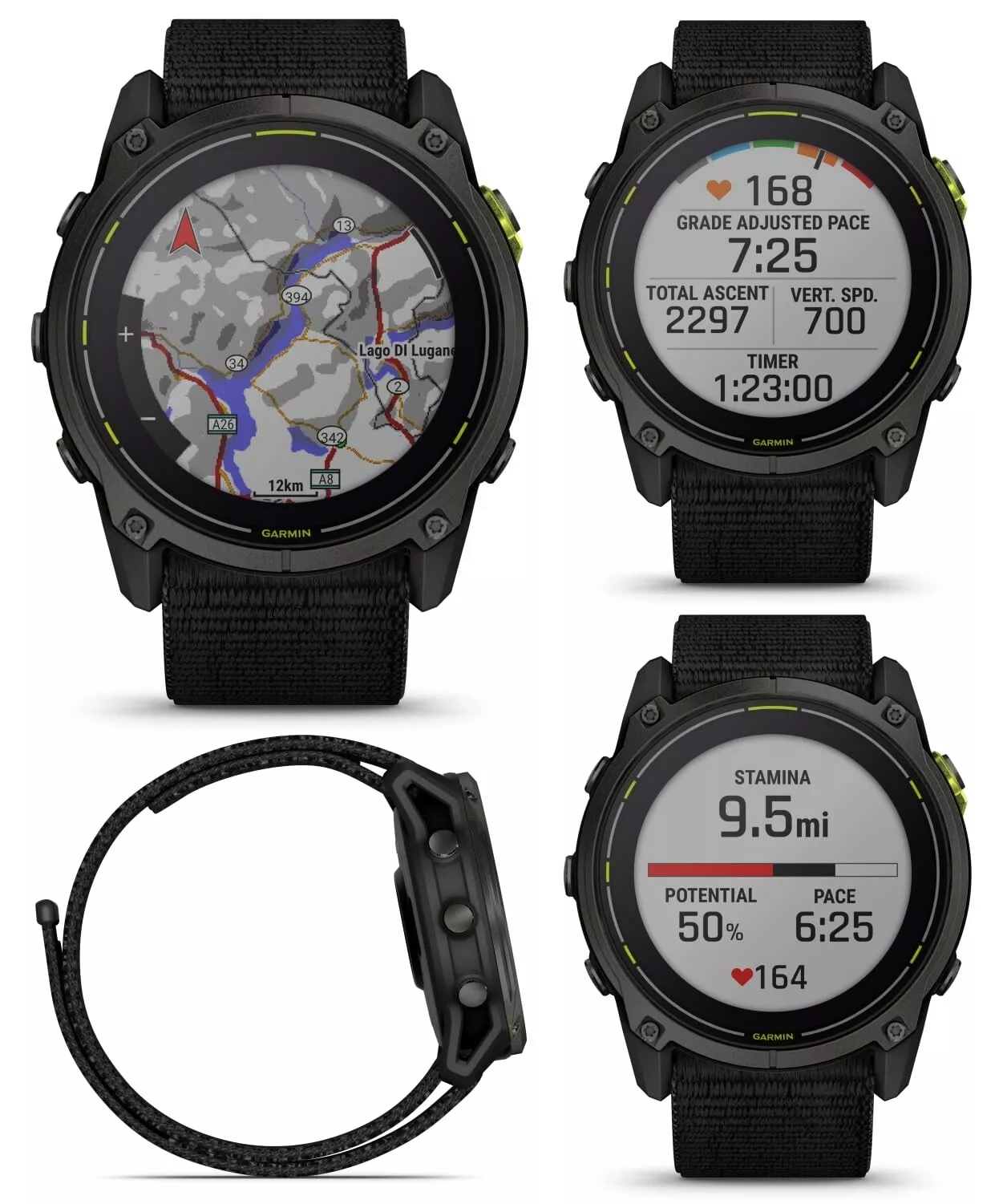 Garmin Enduro 3 Solar Ultraperformance GPS Smartwatch with Black EarBuds Bundle