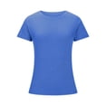 thumbnail image 4 of Eres Más Que una Camisa de Puntuación de Prueba Sexy de Manga Corta Lentejuelas Suelta Camisa de Blusa con Cuello en V, Poliéster, 4 of 6