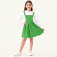 thumbnail image 4 of Girls Casual Overalls Dress Cute Elasitc Waist Ajustable Strap Sleeveless Dreses Loose Comfy Lighhtweight Fall Winter Outfits, 4 of 5