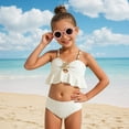 thumbnail image 4 of NIEWTR Girls Swimsuits Two Piece Bikini Sets With Chest Pad Size 6 15 Years Swimwear Beach Bathing Suit for Summer Vacation 7-8 Years White, 4 of 9