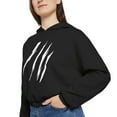 thumbnail image 6 of Effete Feline Claw Marks Scratch Women Cinched Bottom Hoodie, 6 of 6