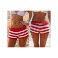 thumbnail image 3 of LMLYSoH Women’s Knit Shorts Summer Fashion Low Waist Stripes Print Mini Shorts Stretchy Shorts, 3 of 10