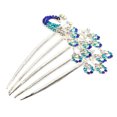 thumbnail image 4 of Blue Hair Comb Hair Accessories Wedding Bridal Rhinestone Hair Clip Headdress, 4 of 8