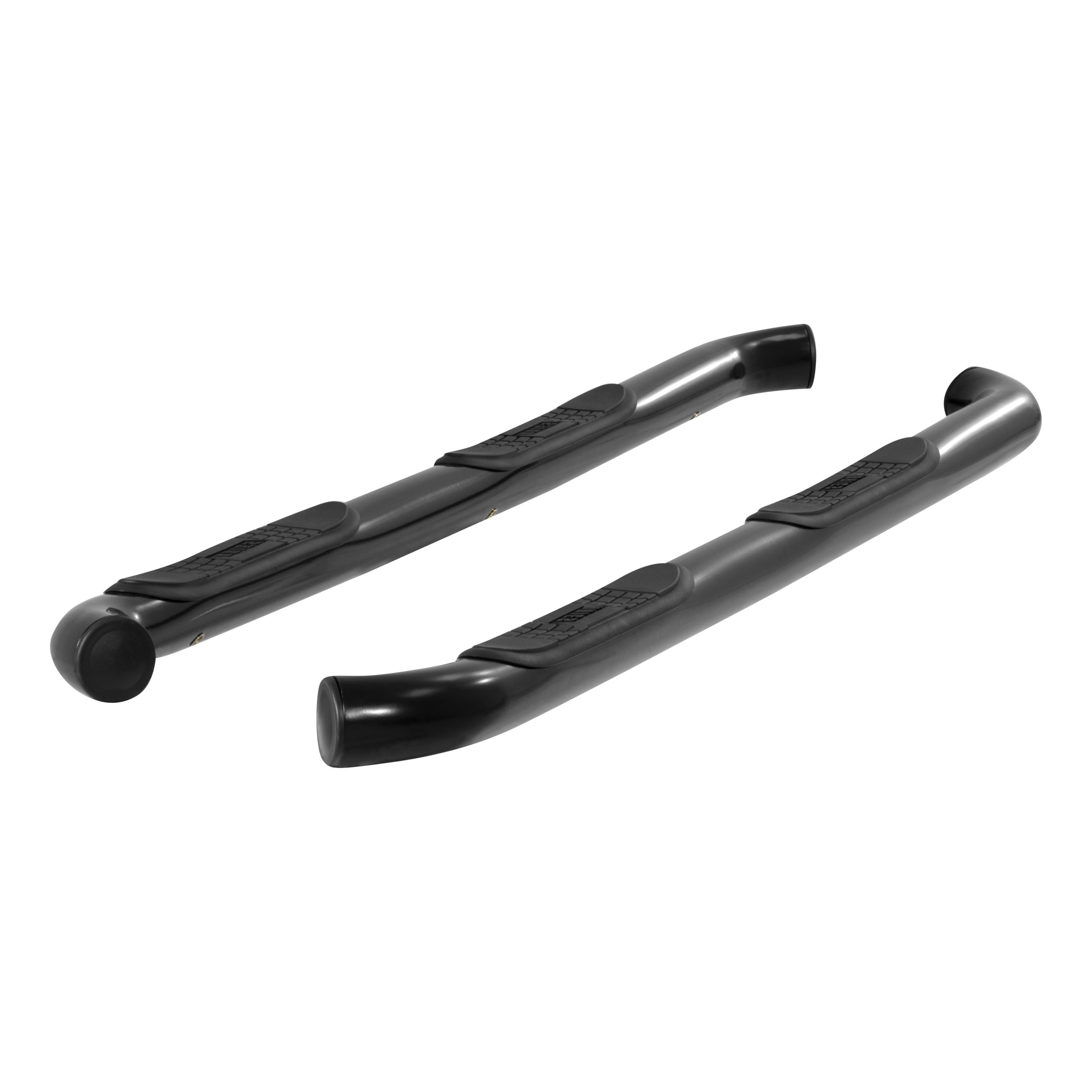Aries 35700 Nerf Bar With Step Pads; 3 Inch Round Bent; Powder Coated