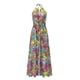 thumbnail image 1 of Vestido largo sin mangas con cuello halter para mujer, vestido largo con estampado de estilo étnico informal para mujer, vestido sin espalda de cintura alta Fridja  hjkh1340, 1 of 6