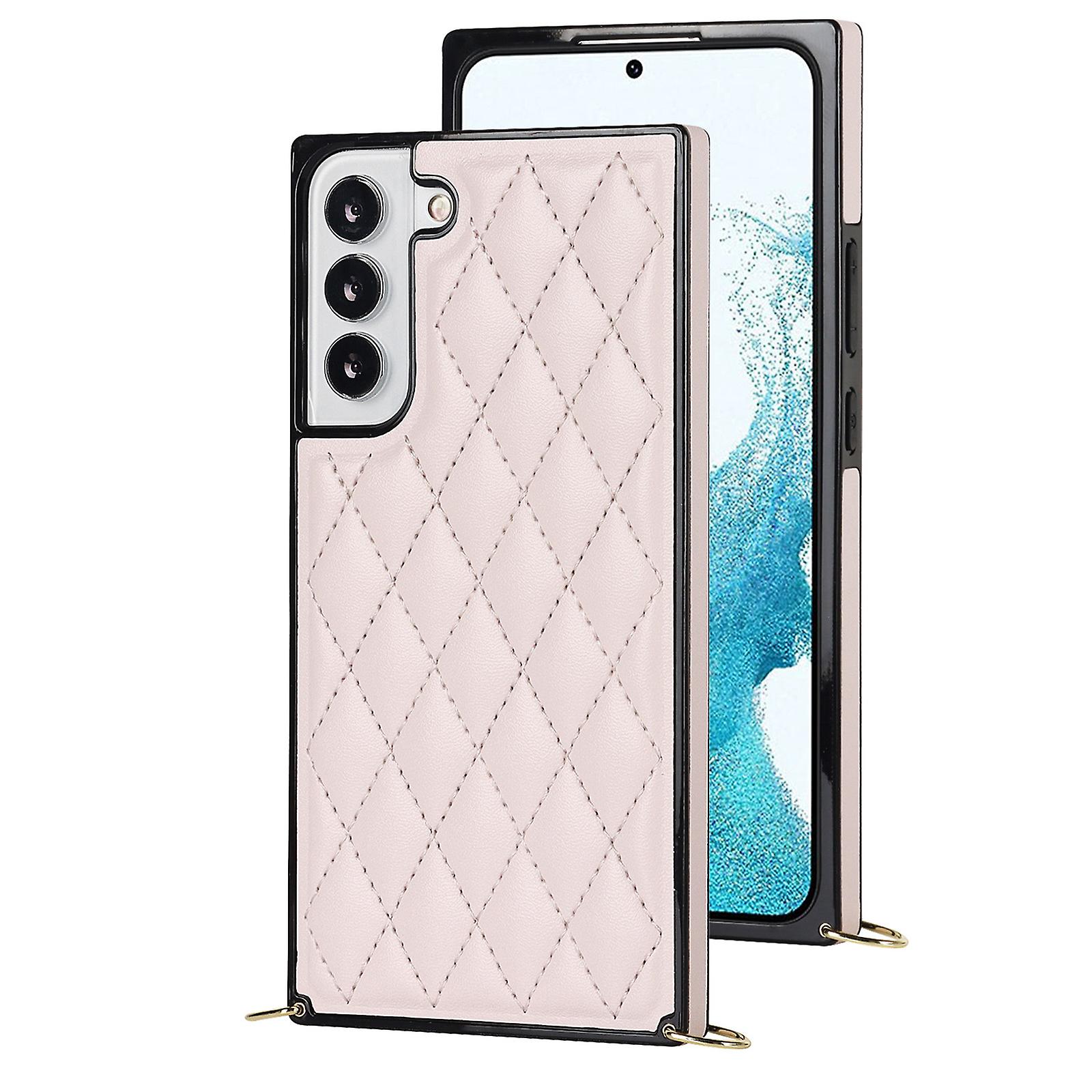 Étui Compatible avec Samsung Galaxy S22 Ultra, Motif Losange en Cuir Pu Embossé