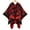 Red, variant on Fewfanhot Unisex Retro Style Vintage Pattern Tassel Poncho Shawl Cape Wraps Cloak for Women and Men Outerwear