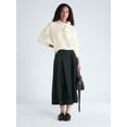 thumbnail image 2 of Free Assembly Women’s Tie Neck Cable Knit Sweater, Midweight, Sizes XS-XXL, 2 of 5