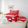 thumbnail image 6 of Manfei Cartoon Red Bowknot 7-Piece Twin Bedding Sets for Female Girls Child,Polka Dots Bedding Comforter Set,Kawaii Bow Tie Breathable Sheet Sets,Super Cozy Room Decor,Reversible, 6 of 8