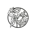 thumbnail image 1 of IH Casa Decor Metal Black Wall Decor Lilies, 1 of 3
