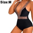 thumbnail image 2 of Traje de baño de una pieza con escote en V profundo y aberturas sexys para mujer, 2 of 5