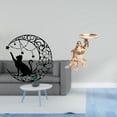 thumbnail image 2 of Escultura De Gato Iluminado Por La Luna, Arte De Pared De Metal Para Sala De Estar, Estantería, Regalo único Para Amantes De Los Gatos Negros, Bandeja De Resina, Adorno Decorativo, 2 of 8