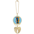 thumbnail image 1 of Porte-clés Voiture Mode Art Déco Exclamation Mark Rend Pendentif Aile d'Ange, 1 of 4