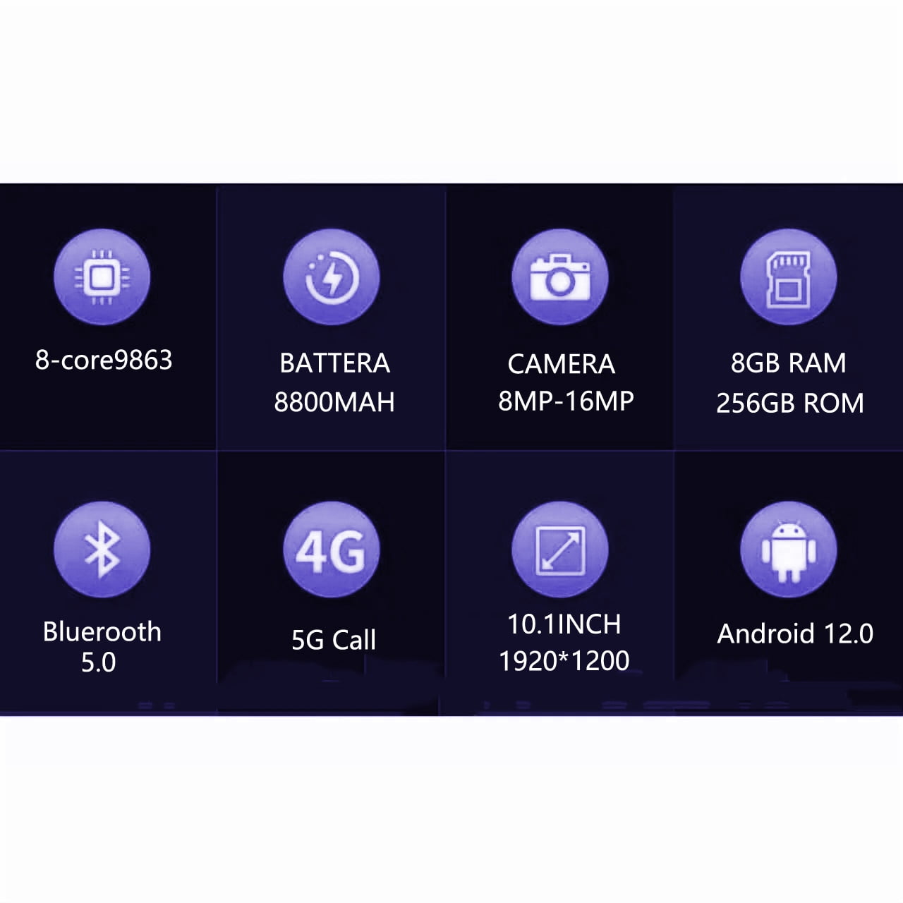 Tablet 2025 Newest Android 12 Tablet, 10 Inch Tablet,5G Call Wi-Fi Tablet Computer,2 In 1 Tablet with Keyboard, 256GB ROM 8GB RAM ,Octa-Core Processor,1920 * 1200 IPS,Bluetooth,GPS