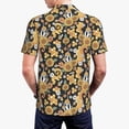 thumbnail image 3 of Balery Sunflowers Bee Printed Men’s Short Sleeve Polo Shirt, Midweight Men's Shirt,Golf Polo shirts -Medium, 3 of 8