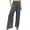 Dark Gray, variant on Seductiva Casual Pants for Women Linen Pants Women Summer Wide Leg Pants Drawstring Elastic Waist Pants High Waisted Pants Casual Beach Trousers Beach Pants Loose Fit