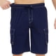 thumbnail image 2 of Ceisia Men's Spring Summer Solid Color Gift Elastic Waist Drawstring Swimming Trunks - Lightweight Beach Casual Pocket Shorts, 2 of 9