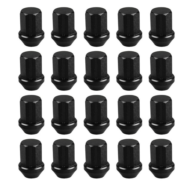 ziyahi 20 Pcs Écrous de Verrouillage de Roue 35MM Alliage d'Aluminium Écrou Léger Écrou de Verrouillage de Roues Robuste Ferrures de Verrouillage Automobile de Course Réparation Noir 1 Noir 1
