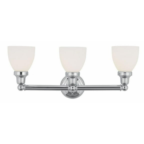 3 Light Bathroom Light in Traditional Style 23.75 inches Wide By 10 inches High-Polished Chrome Finish Bailey Street Home 218-Bel-1653392