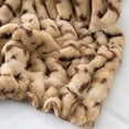 thumbnail image 5 of Premium Ruched Faux Fur Throw Blanket, Animal Print Faux Fur Blanket Soft Warm Blanket Double Side Rabbit Fur Blanket for Bed, Couch, Cozy Mink Blanket 50”x60“ - Beige, 5 of 18