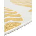 thumbnail image 4 of Unique Loom Outdoor Coastal Collection Area Rug - Pesci (10' Round Yellow/Ivory), 4 of 5