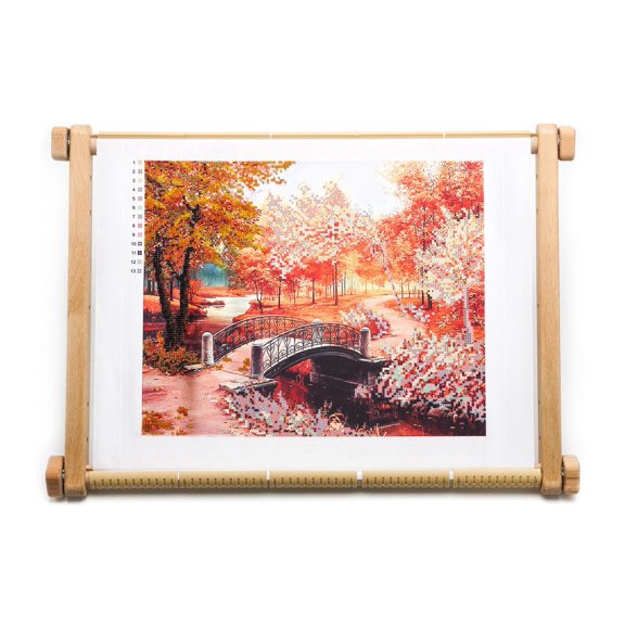 15.7"L x 11.8"W  Needlepoint Embroidery Tapestry Scroll Frame Made of Organic Beech, Wooden Cross Stitch Frame, Needlepoint Holder, Stitching Frame