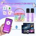 thumbnail image 4 of Kids Karaoke Machine with 2 Microphones, 3 4 5 6 7 8 9 10 Year Old Girls Gifts, Kids Karaoke Microphones, 3-8 Year Old Girls Toys Christmas Birthday Gifts for 3-12 Year Old Girls, 4 of 7