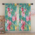 thumbnail image 5 of Blackout Kids Curtains,Pioneer Flower Floral Print Pattern Childrens Insulated Curtains Set Of 2,Bedroom Essentials,Toddler Room Decor 52"x63", 5 of 5