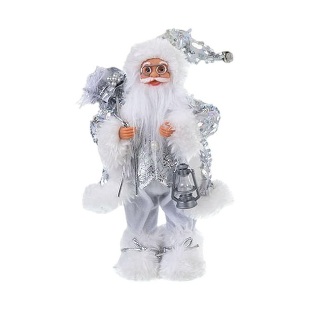 Figura de Papá Noel Figura de Papá Noel Muñeca coleccionable brillante de pie S