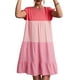 thumbnail image 2 of Vestido de niña, vestido de verano con combinación de colores en contraste, vestido de una pieza, lo mejor de la línea, 2 of 5