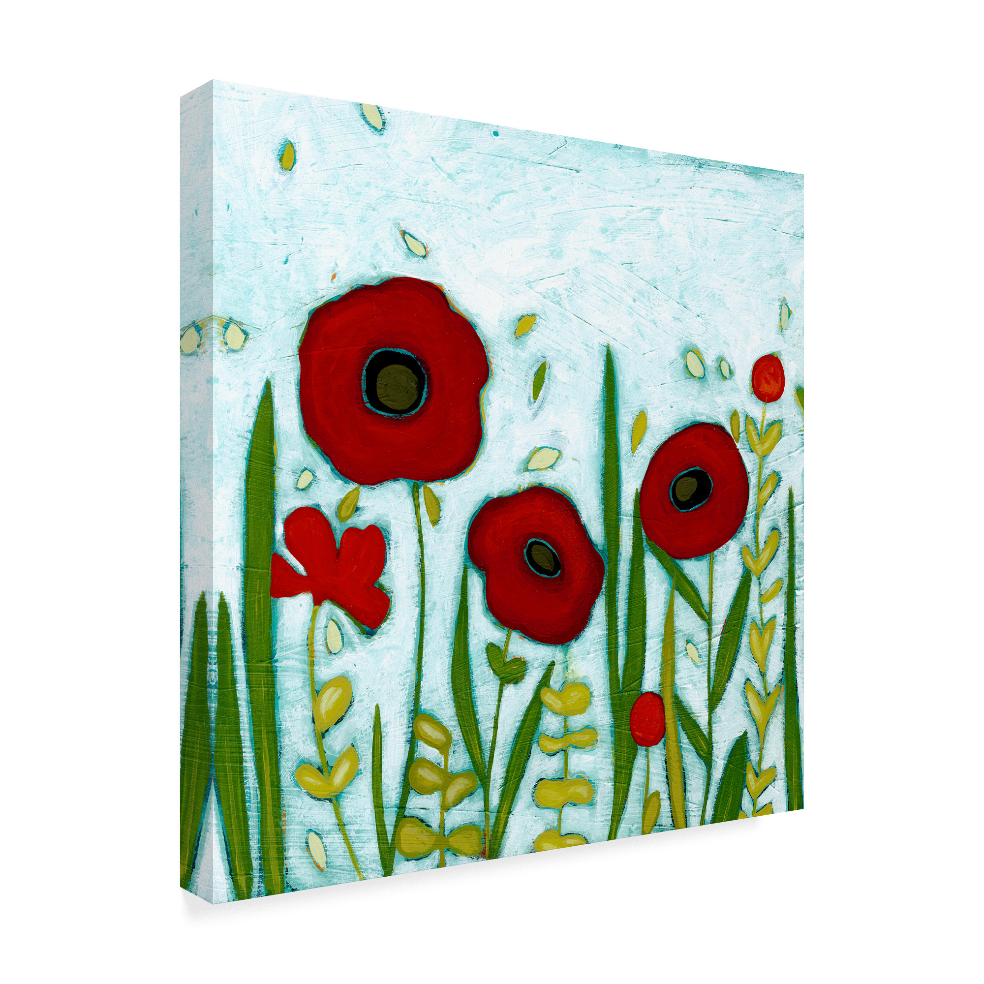 Trademark Fine Art 'Precious Poppies I' Canvas Art by June Erica Vess