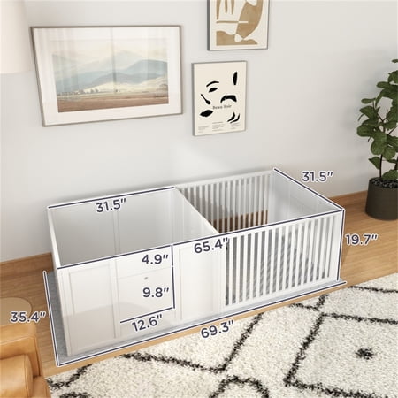 Premium Dog Whelping Box for Safe Puppy Delivery | Spacious, Easy to Clean, Ideal for Breeding Dogs