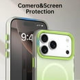 thumbnail image 4 of Allytechgroup Protective Case Cover for Apple iPhone 15 Pro Max, Magnetic Back Cover Anti-Scratch Shock-Absorbent Anti-Fingerprint Support Wireless Charging Lightweight Non-Slip Bumper, Green, 4 of 7