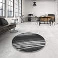 thumbnail image 4 of Ahgly Company Machine Washable Indoor Round Transitional Charcoal Black Area Rugs, 3' Round, 4 of 7