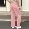thumbnail image 7 of Children's Ice Silk Wrinkle Pants Loose Wide Leg Daily Thin Trousers Elastic Waist Drawstring Full Length Pant Pink 7 Years, 7 of 7
