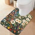 thumbnail image 2 of Yayeee Bath Rugs for Bathroom Floor Set of 2 Non Slip Fluffy Soft Absorbent Mat, Floral Garden, 2 of 7