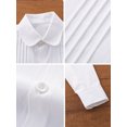 thumbnail image 4 of Maean Girls Dress Shirt Long Sleeve School Uniform Blouse Formal Button down Tops for Kids 3-16T, 4 of 4