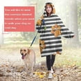 thumbnail image 4 of Wearable Oversized Blanket,Paw Print Sonstripes Wearable Blanket Hoodie for Adults,Cozy Hooded Blankets with Super Pockets,Super Warm Fuzzy Pullover for Women & Men, 4 of 6