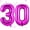 Hot Pink, variant on 40 Inch Number 30 Balloons Jumbo 30 Foil Giant Number 30 Balloons for 30th Birthday Party Decorations and Rip to My 20s Anniversary Event