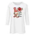 thumbnail image 4 of FAWUUDO Women Valentines Day Shirts Love Heart Printed Cute Tops Crewneck Long Sleeve Tshirts Graphic Tees, 4 of 4