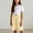Yellow, variant on ITSAME Shorts for Girls, Striped Print Cotton Linen Elastic Waist Summer Casual Fashion Loose Shorts Yellow 10T