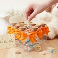 thumbnail image 3 of 12Pcs Thanks Favors Glass Bottles DIY Candy Jars with Orange Ribbons and Stickers Jars Mini Containers with Lid 3.4oz/100ml for Thanksgiving Day Party Guests Candy Present Jar Decor for DIY, 3 of 9