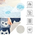 thumbnail image 3 of Yayeee Bath Rug for Bathroom Floor Non Slip Rectangle Fluffy Soft Absorbent Mat, 16"x24", Blue Cats and Hearts, 3 of 7