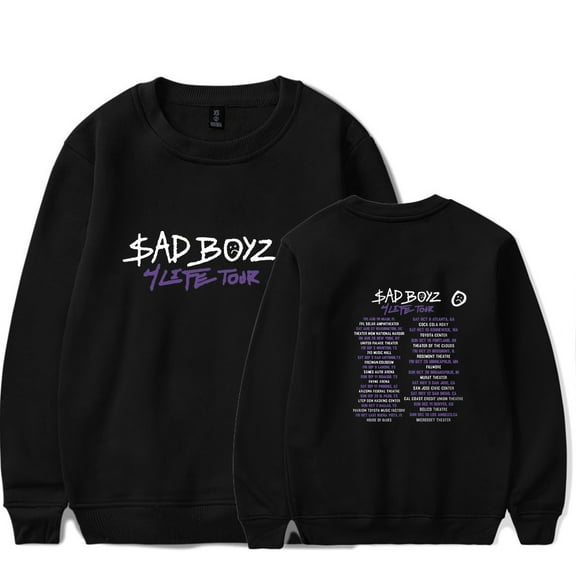 Junior H 2023 Tour Crew Neck Sweatshirt Sad Boyz Concert Merch Popular Graphic Print Unisex Trendy Casual Streetwear Sweatshirt