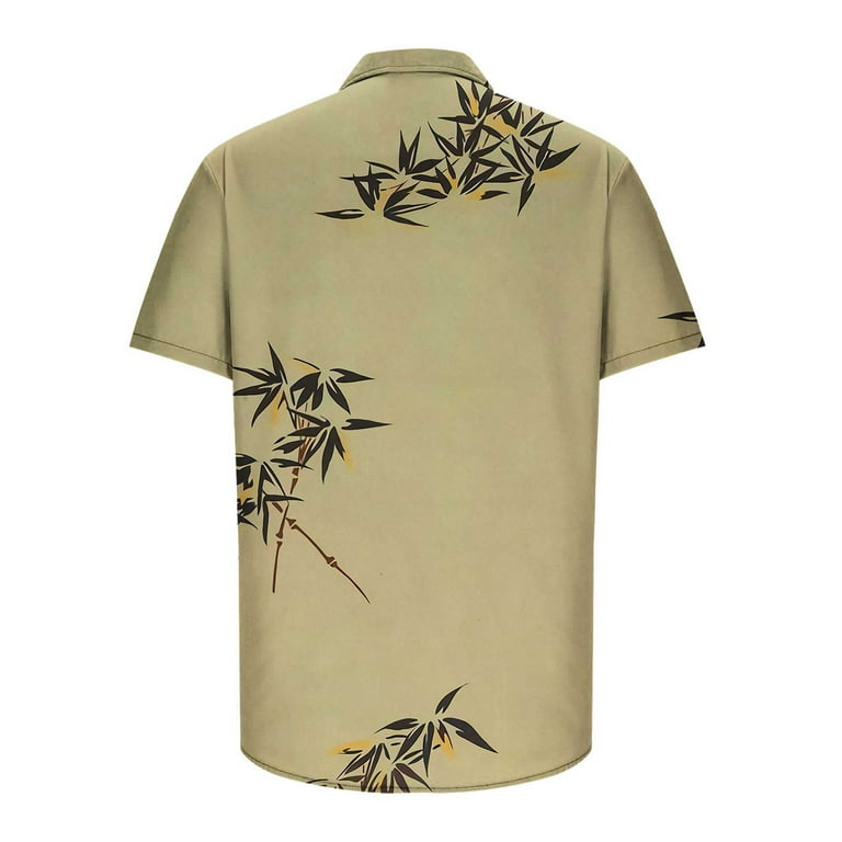 Zcfzjw Summer Hawaiian Shirts for Men Casual Button Down Short Sleeve Graphic Tee Shirt Trendy Vacation Shirt Big and Tall Regular Fit T-Shirt Top