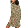 thumbnail image 2 of joogoo Cardinal and Grapes Women's Long Sleeve Nightgown Sleepwear L, 2 of 8