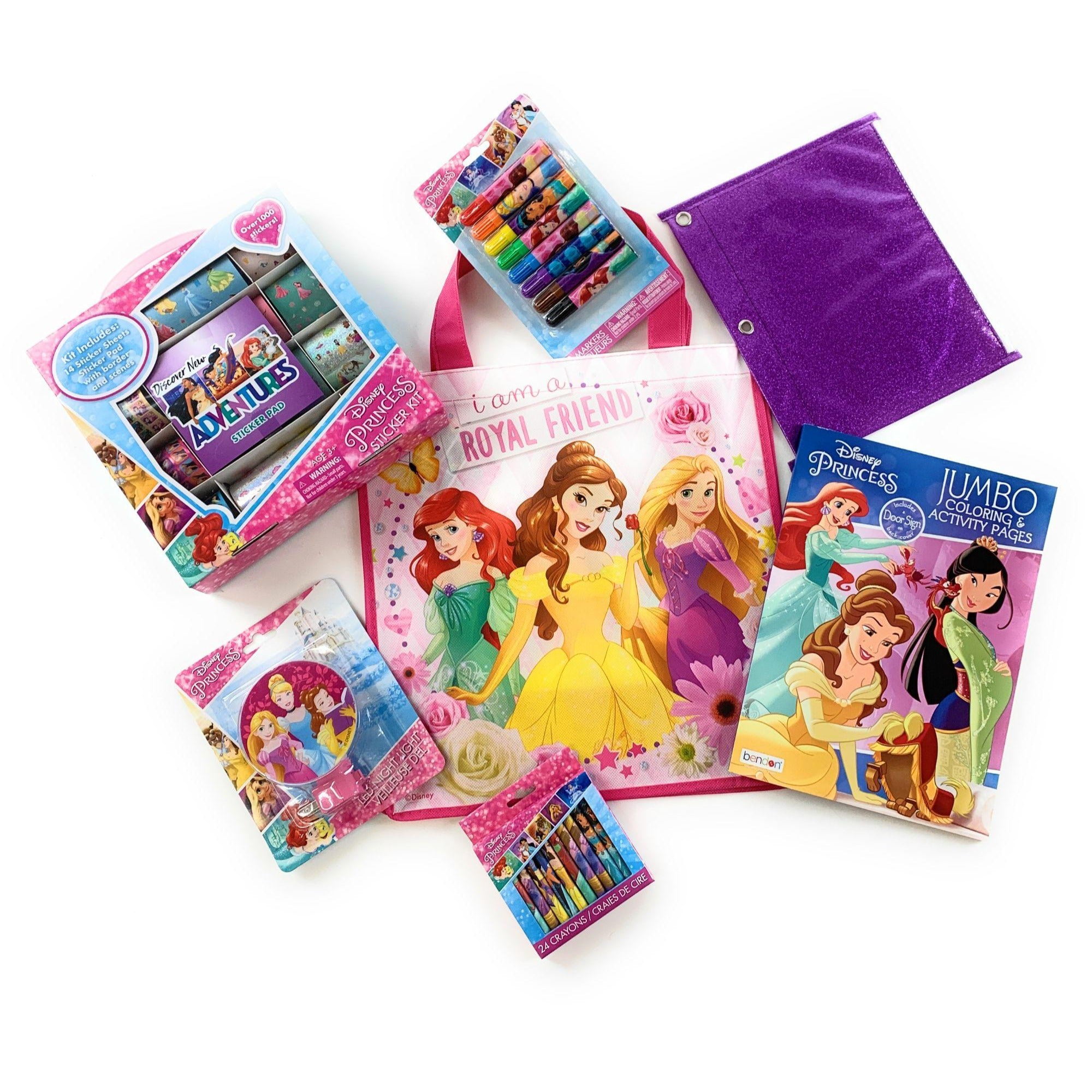 Disney Princess Art Set Bundle for Girls ~ Princess Art Kit with Coloring Utensils, Brushes, Art Pad, Stickers, More (Disney Arts and Crafts Kit)