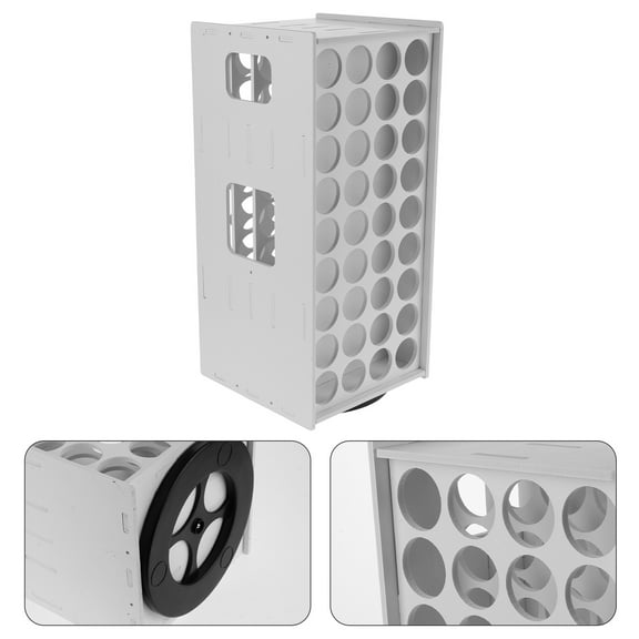 VERDANVERSE White Wood Paint Rack 1Set for Bottle Display with Simple Design in Workshop