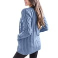 thumbnail image 3 of Guardurnaity Suéter de mujer con cuello en V, botón, prendas de vestir exteriores, abrigo de otoño de punto de manga larga, amarillo, M Prendas para la parte del cuerpo Azul L Guardurnaity AP003363-23, 3 of 6